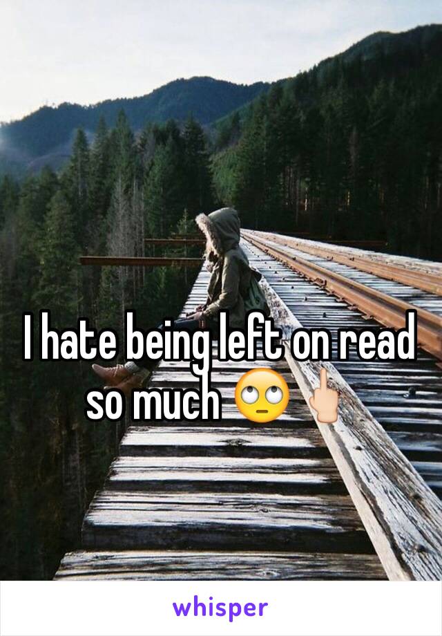 I hate being left on read so much ðŸ™„ðŸ–•ðŸ�»