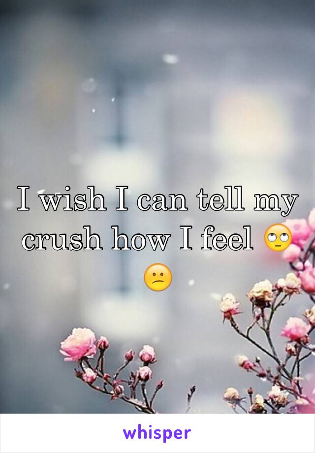 I wish I can tell my crush how I feel 🙄😕