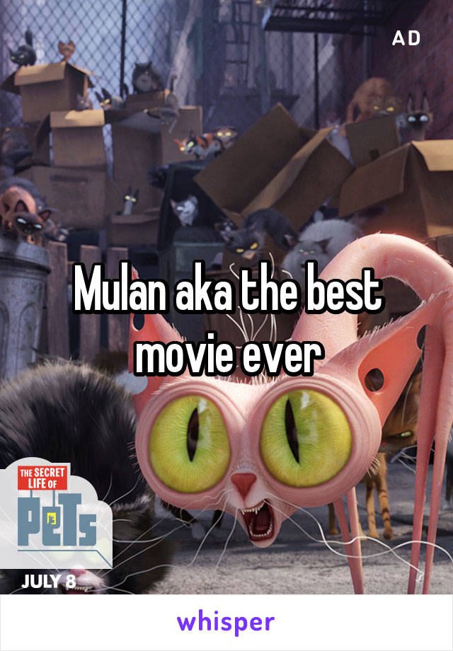 Mulan aka the best movie ever