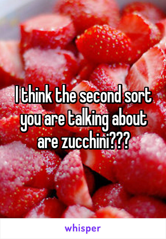 I think the second sort you are talking about are zucchini???