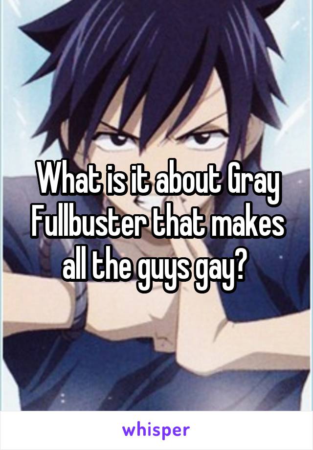What is it about Gray Fullbuster that makes all the guys gay? 