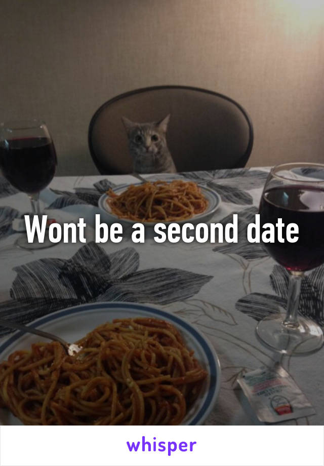Wont be a second date