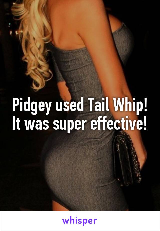 Pidgey used Tail Whip! It was super effective!