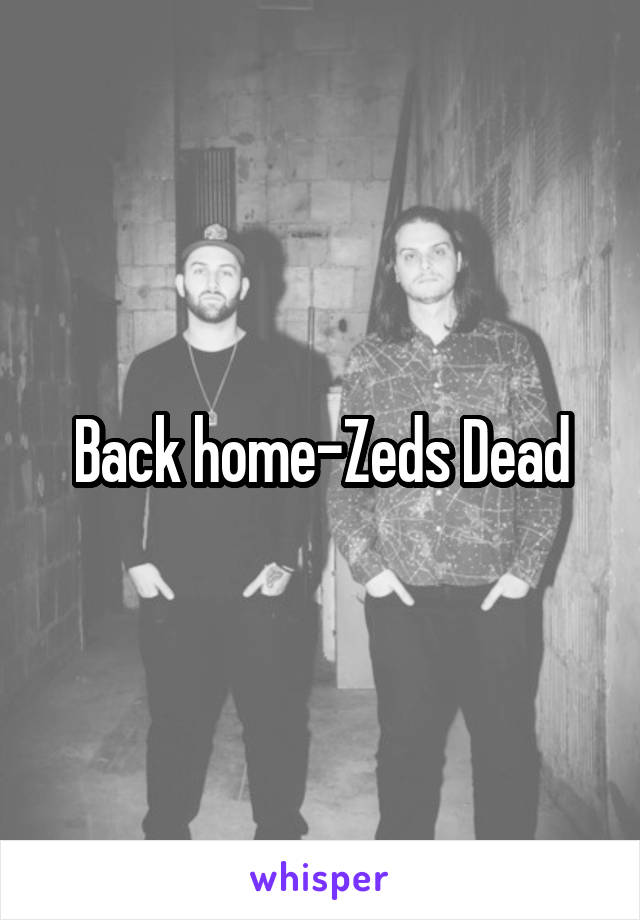 Back home-Zeds Dead