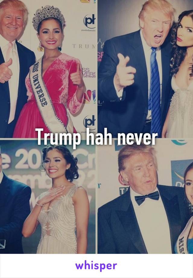 Trump hah never