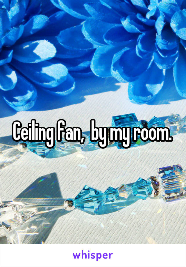 Ceiling fan,  by my room. 