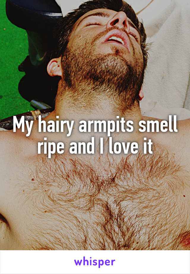 My hairy armpits smell ripe and I love it
