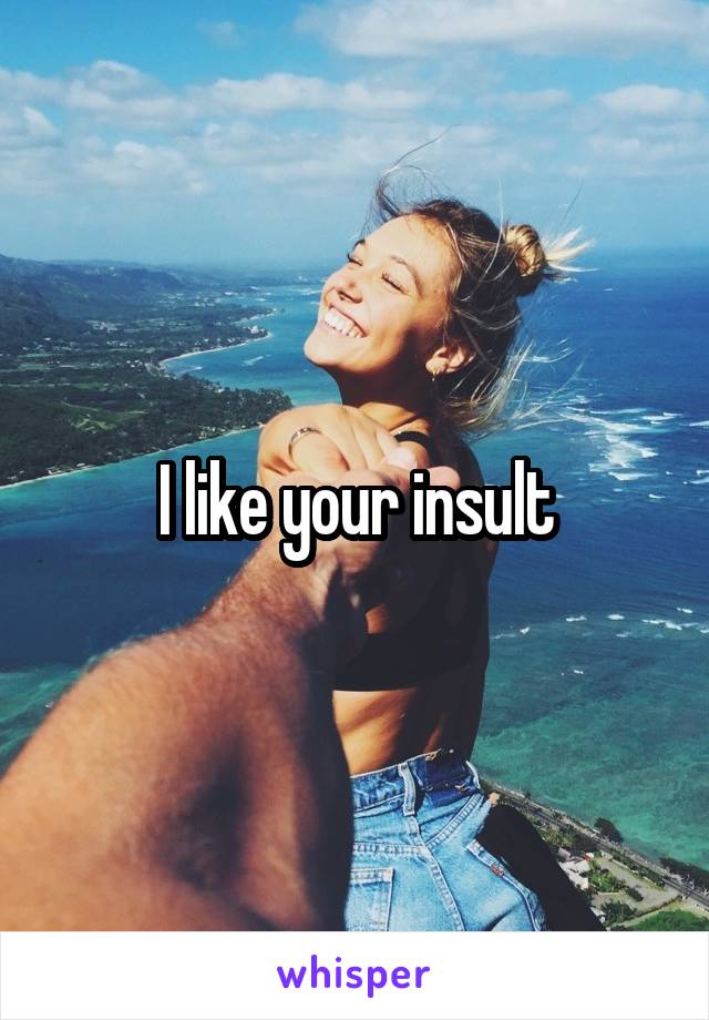 I like your insult