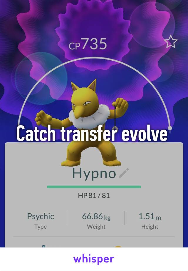 Catch transfer evolve 