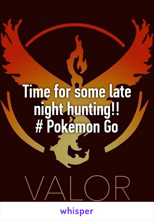 Time for some late night hunting!!
# Pokemon Go