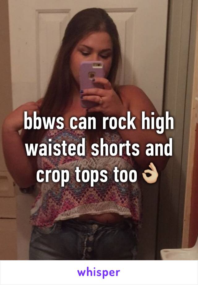 bbws can rock high waisted shorts and crop tops too👌🏼