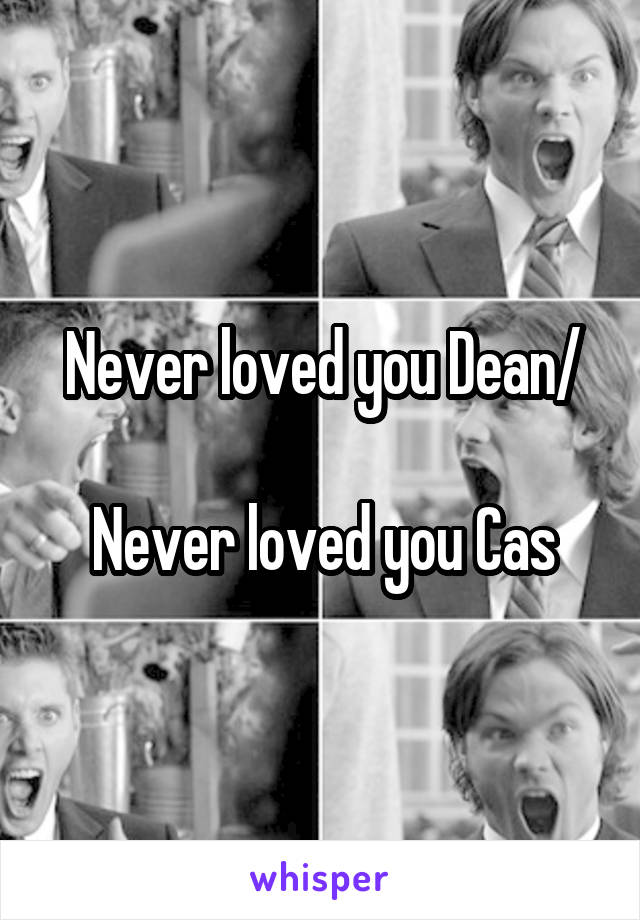 Never loved you Dean/

Never loved you Cas
