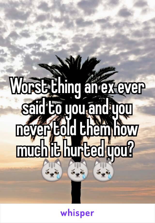 Worst thing an ex ever said to you and you never told them how much it hurted you? 
😿😿😿
