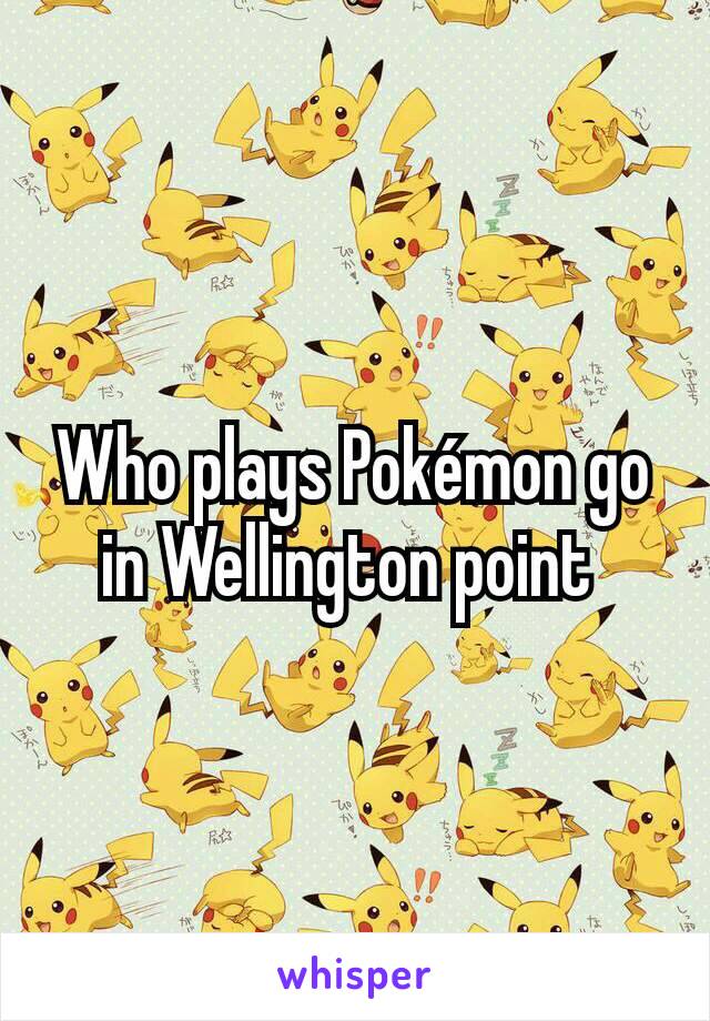 Who plays Pokémon go in Wellington point 