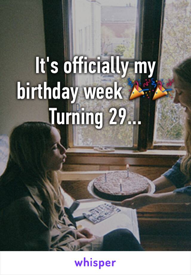 It's officially my birthday week 🎉🎉 Turning 29...