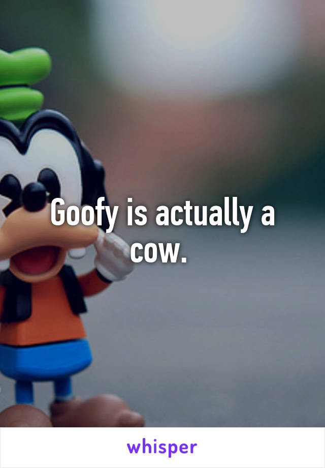 Goofy is actually a cow. 