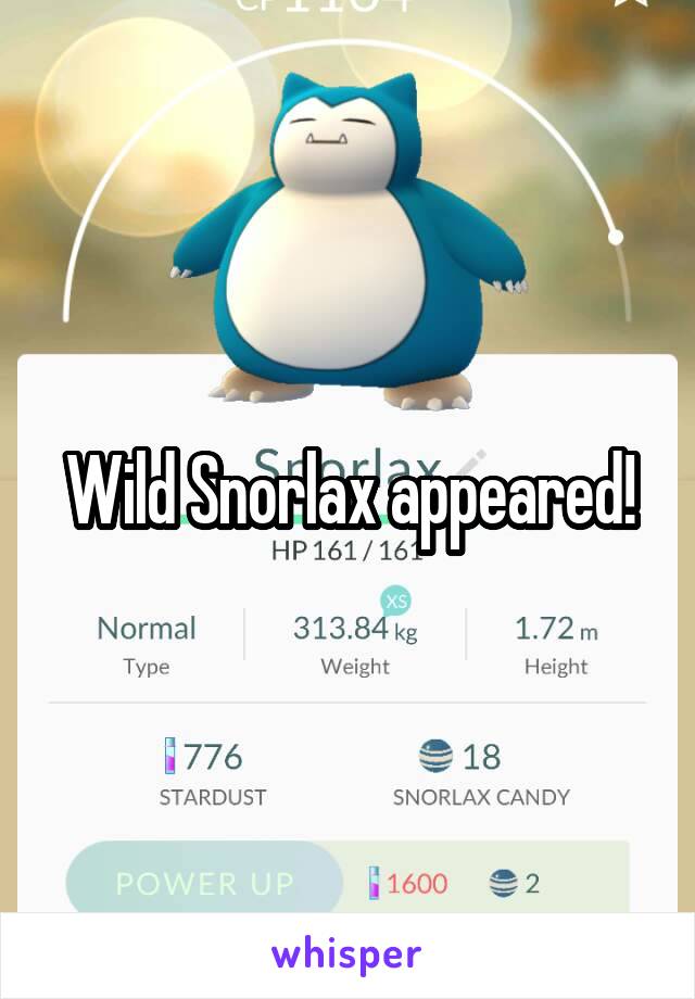 Wild Snorlax appeared!