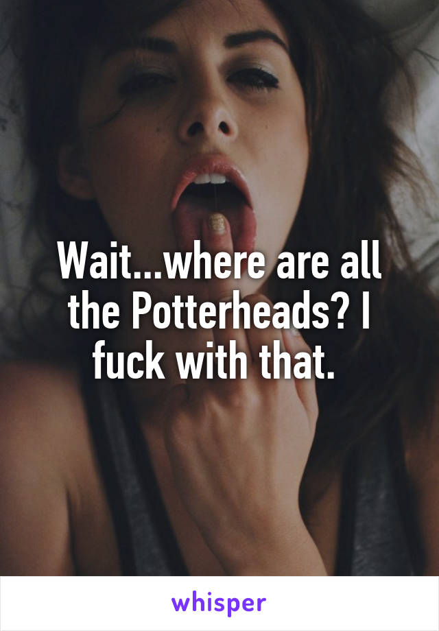 Wait...where are all the Potterheads? I fuck with that. 