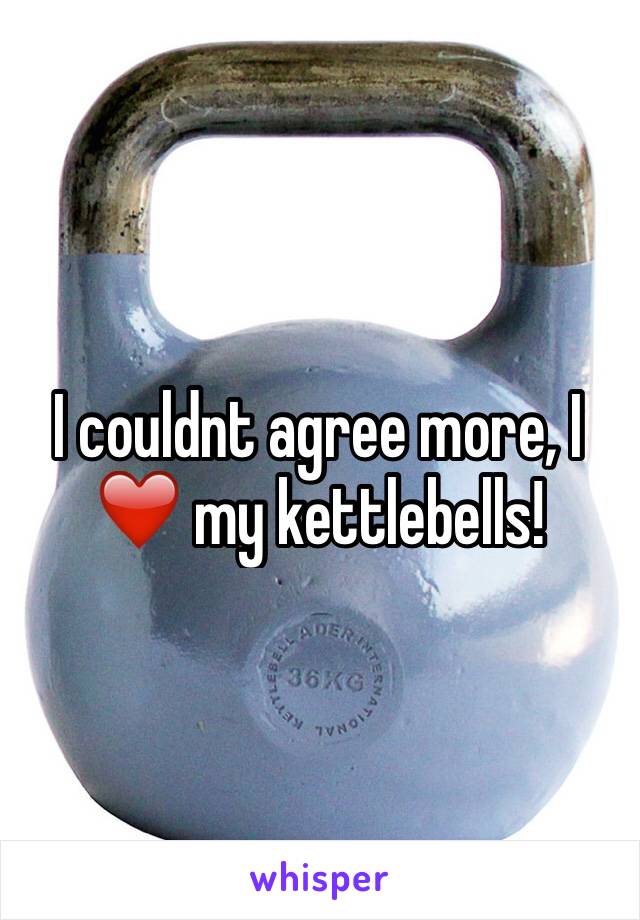 I couldnt agree more, I ❤️ my kettlebells!
