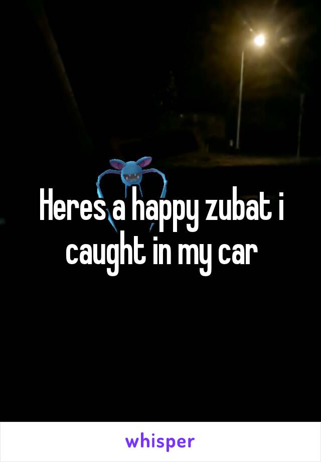 Heres a happy zubat i caught in my car