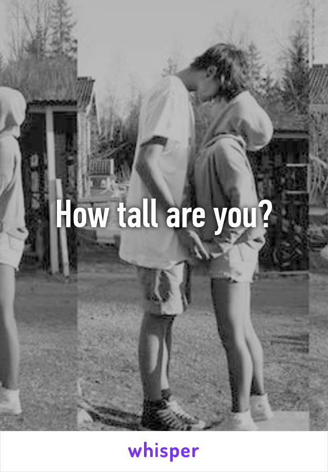 How tall are you?
