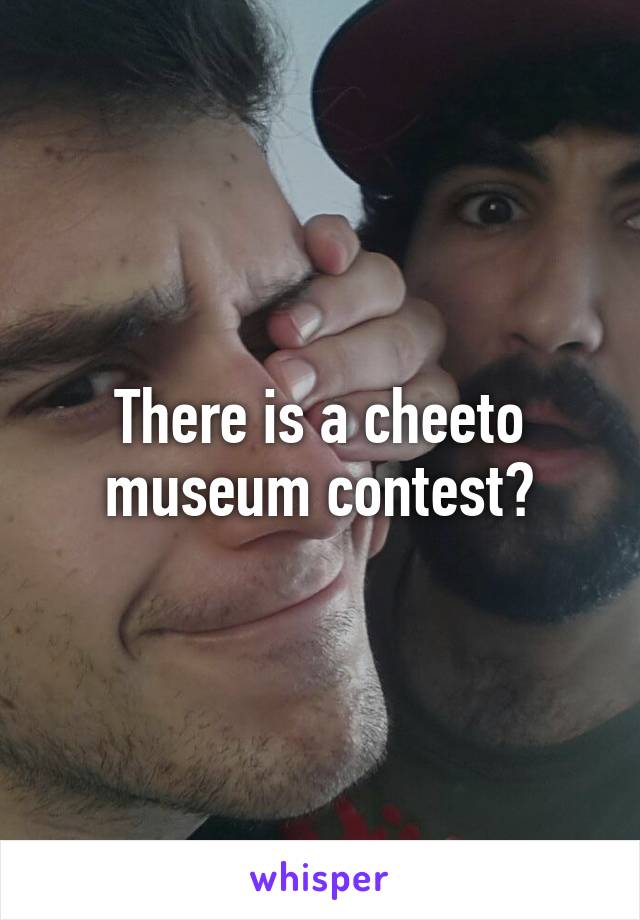 There is a cheeto museum contest?