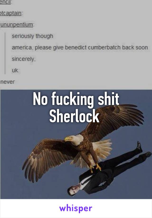 No fucking shit Sherlock 