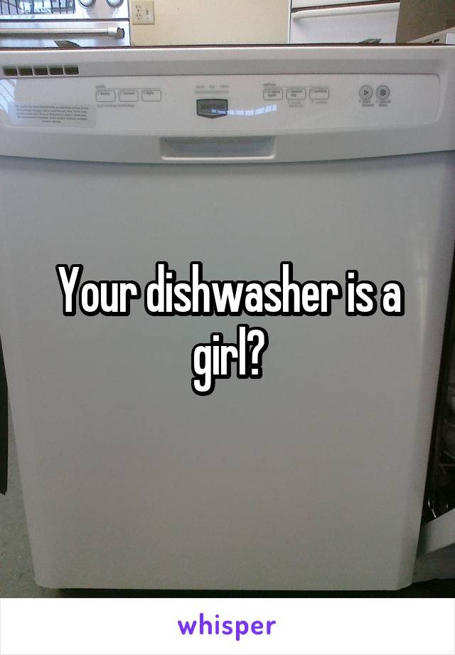 Your dishwasher is a girl?