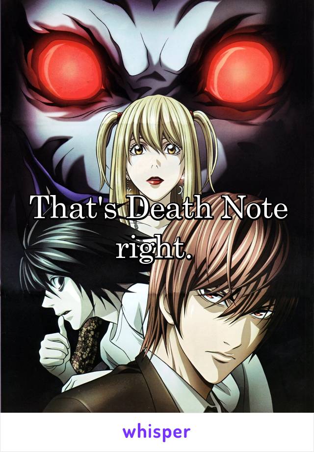 That's Death Note right. 