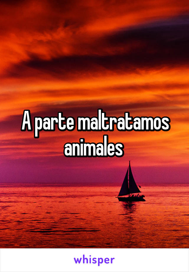 A parte maltratamos animales 