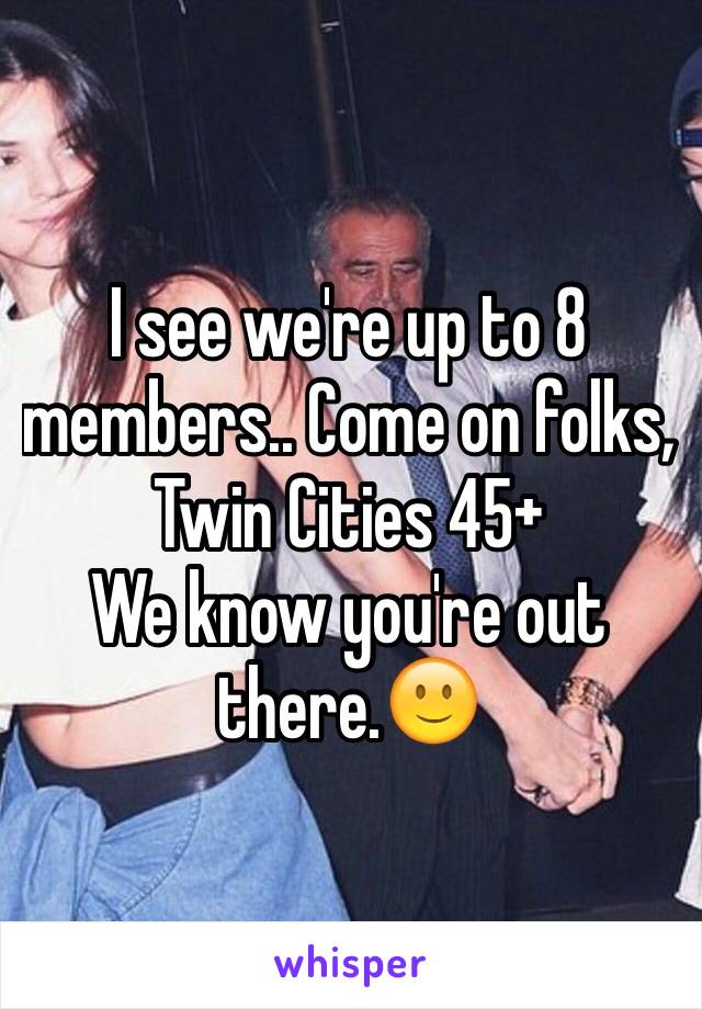 I see we're up to 8 members.. Come on folks, Twin Cities 45+
We know you're out there.🙂