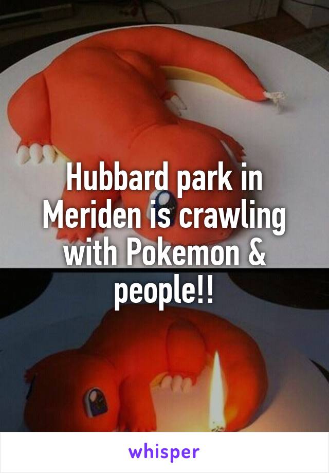 Hubbard park in Meriden is crawling with Pokemon & people!!