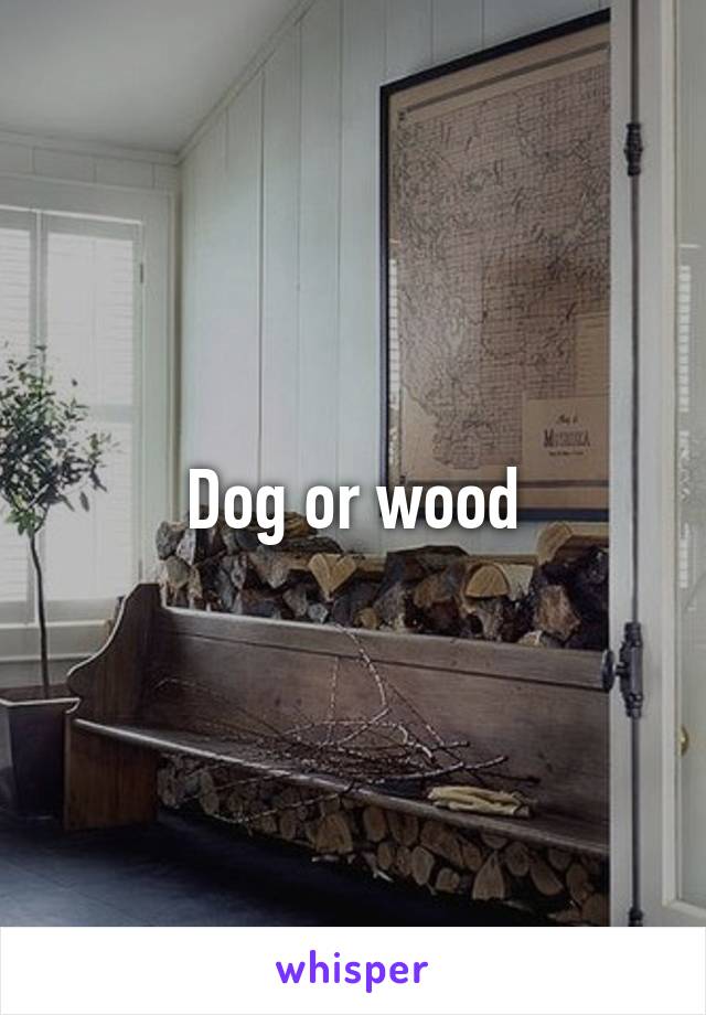 Dog or wood