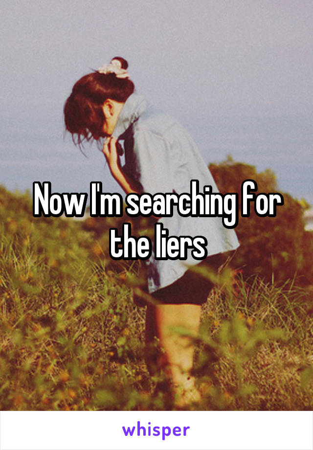 Now I'm searching for the liers