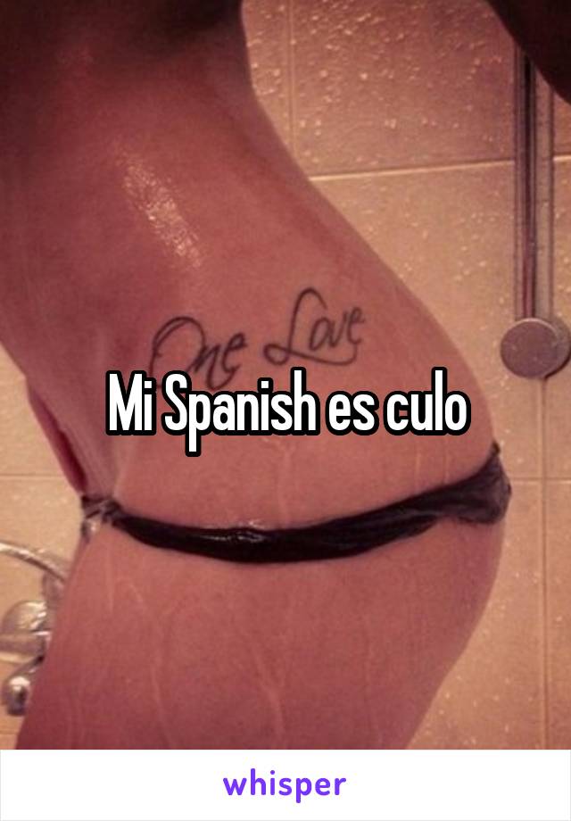 Mi Spanish es culo