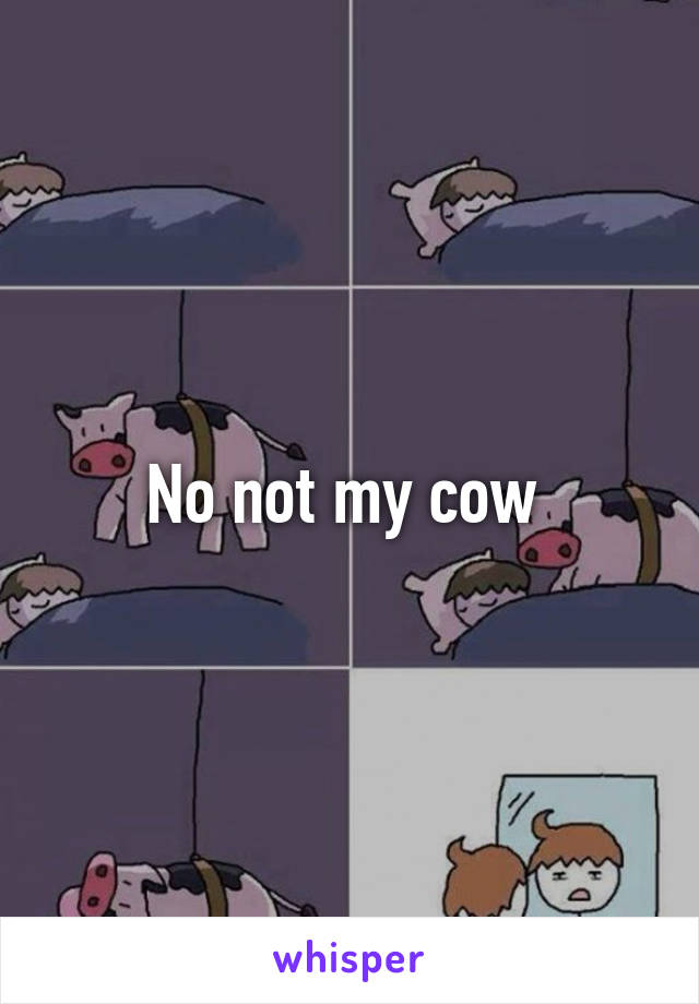 No not my cow 
