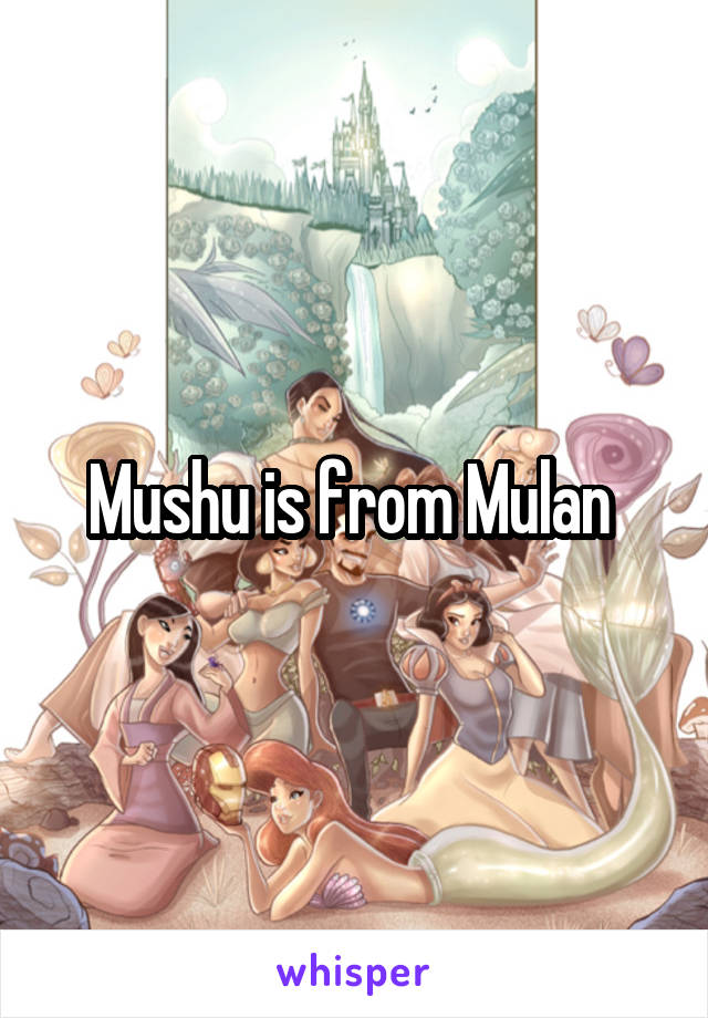 Mushu is from Mulan 