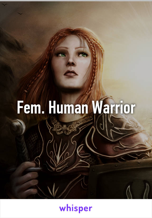 Fem. Human Warrior