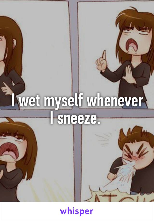 I wet myself whenever I sneeze. 