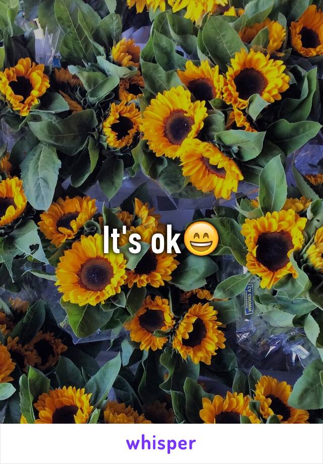 It's ok😄