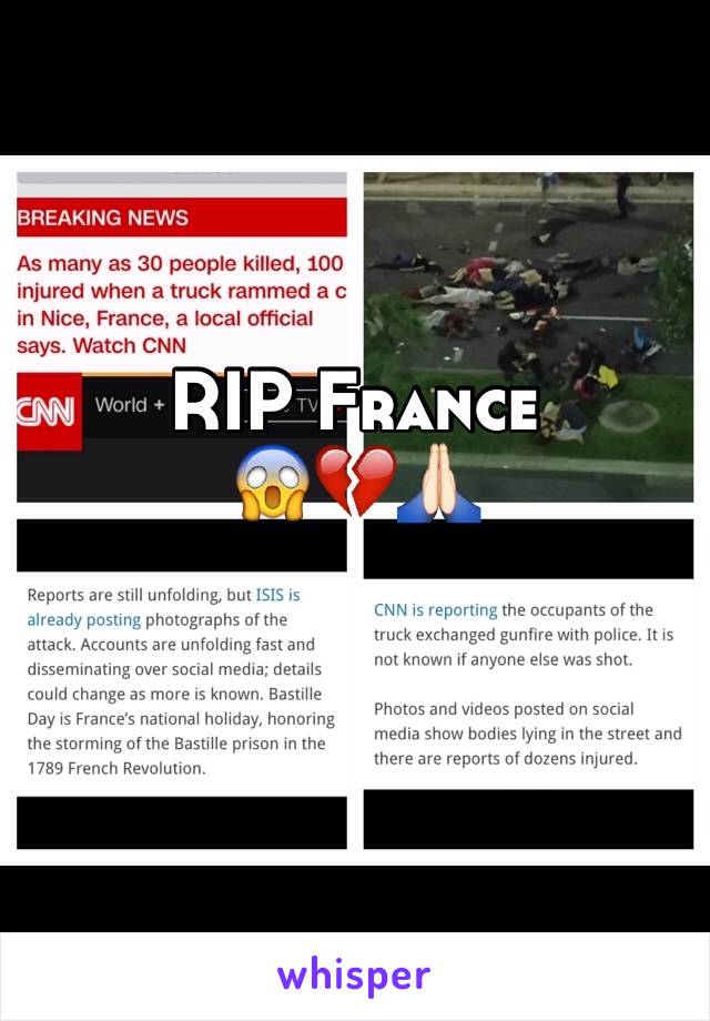 RIP France 
😱💔🙏🏻

