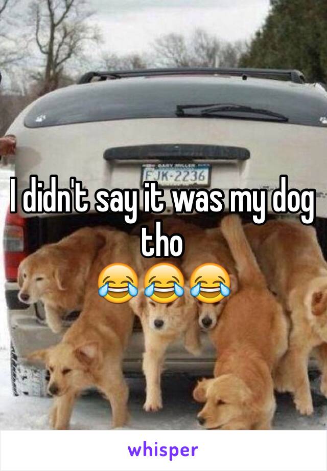 I didn't say it was my dog tho
😂😂😂