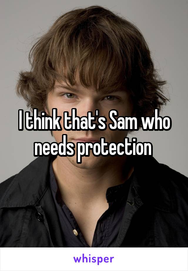 I think that's Sam who needs protection 