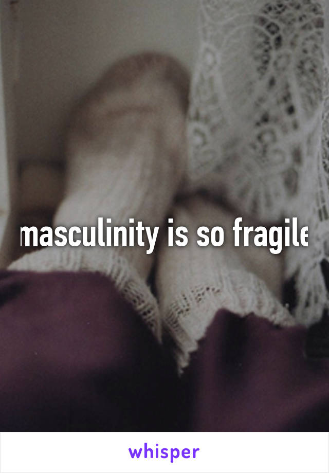 masculinity is so fragile
