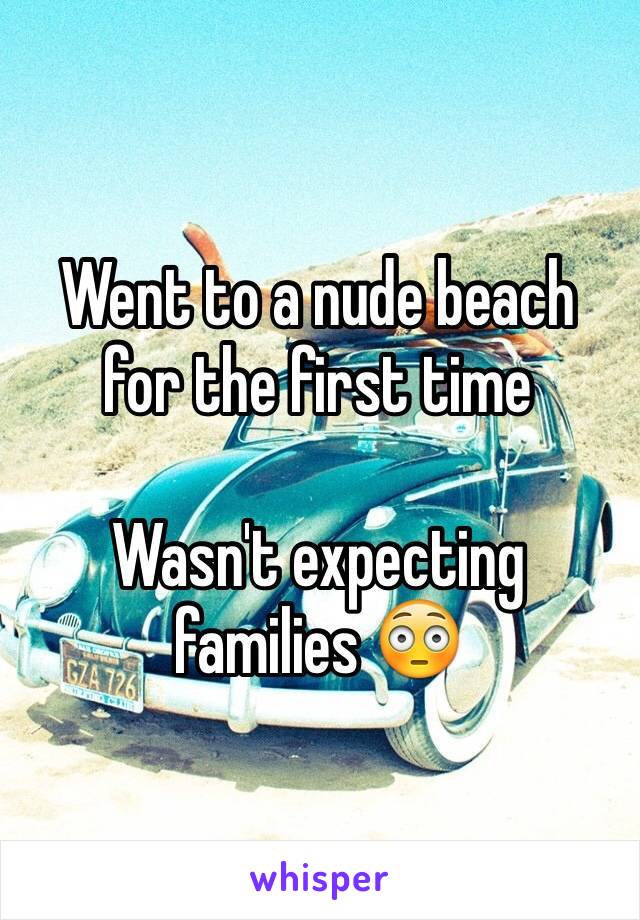 Went to a nude beach for the first time 

Wasn't expecting families 😳