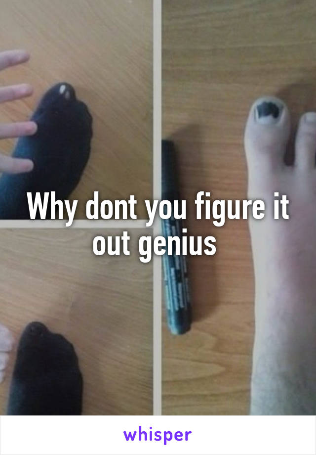 Why dont you figure it out genius 