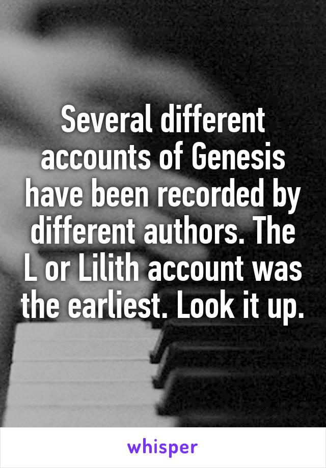 Several different accounts of Genesis have been recorded by different authors. The L or Lilith account was the earliest. Look it up. 