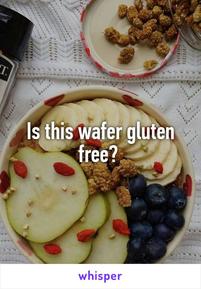 Is this wafer gluten free? 