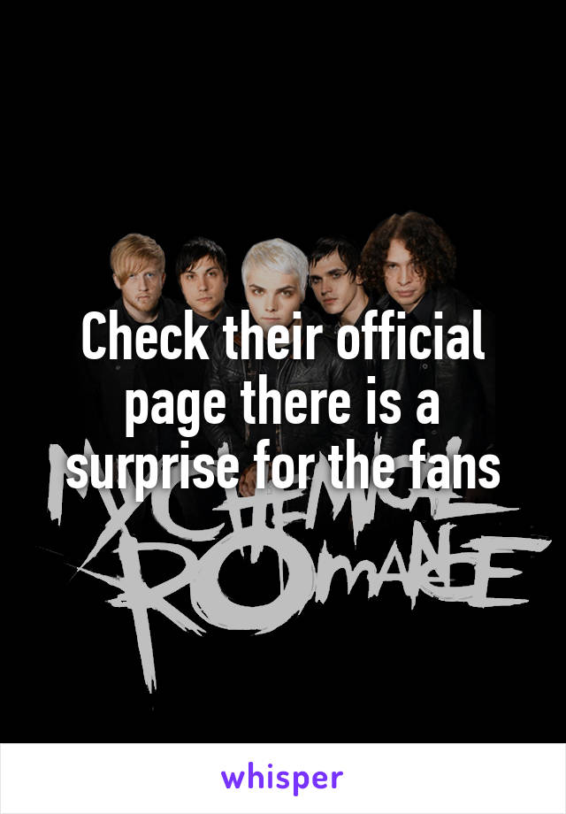 Check their official page there is a surprise for the fans