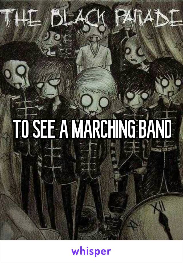 TO SEE A MARCHING BAND